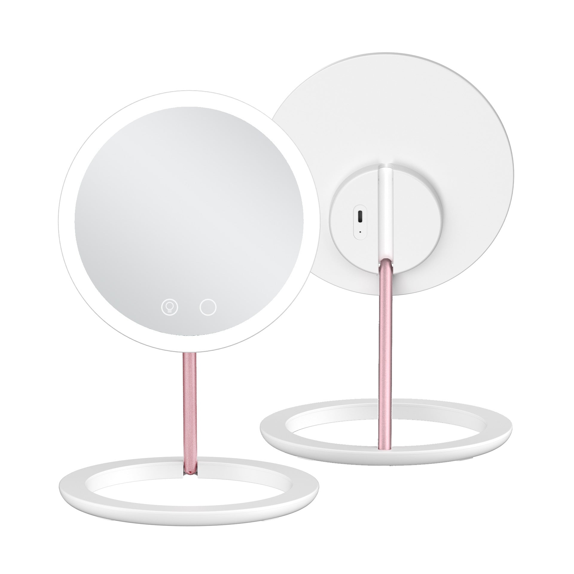 New Desktop led Makeup Mirror Dressing Table Charging Clear Folding Magnetic Control Shutdown Three-Color Light