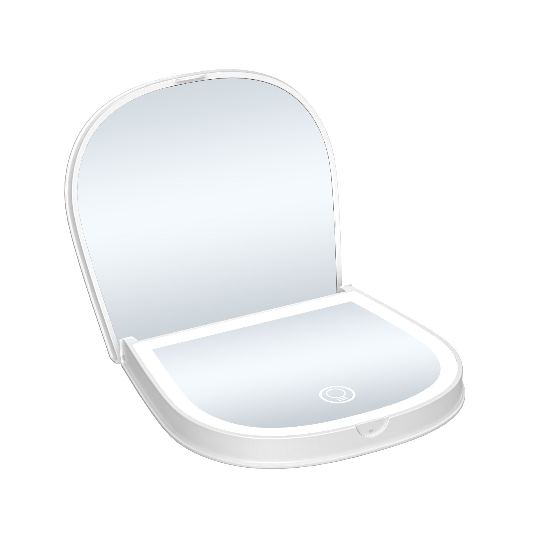 Led Makeup Mirror with Light 2x Magnifying Portable Portable Folding Gift Small Mirror