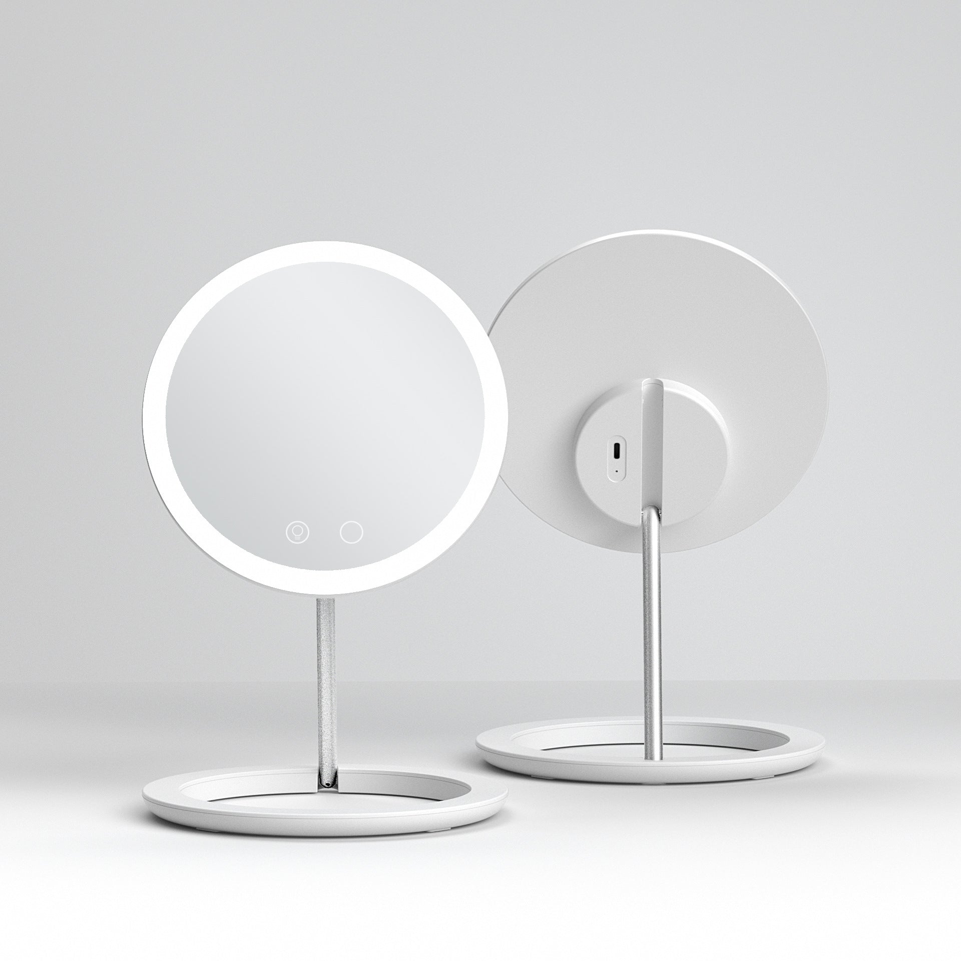 New Desktop led Makeup Mirror Dressing Table Charging Clear Folding Magnetic Control Shutdown Three-Color Light