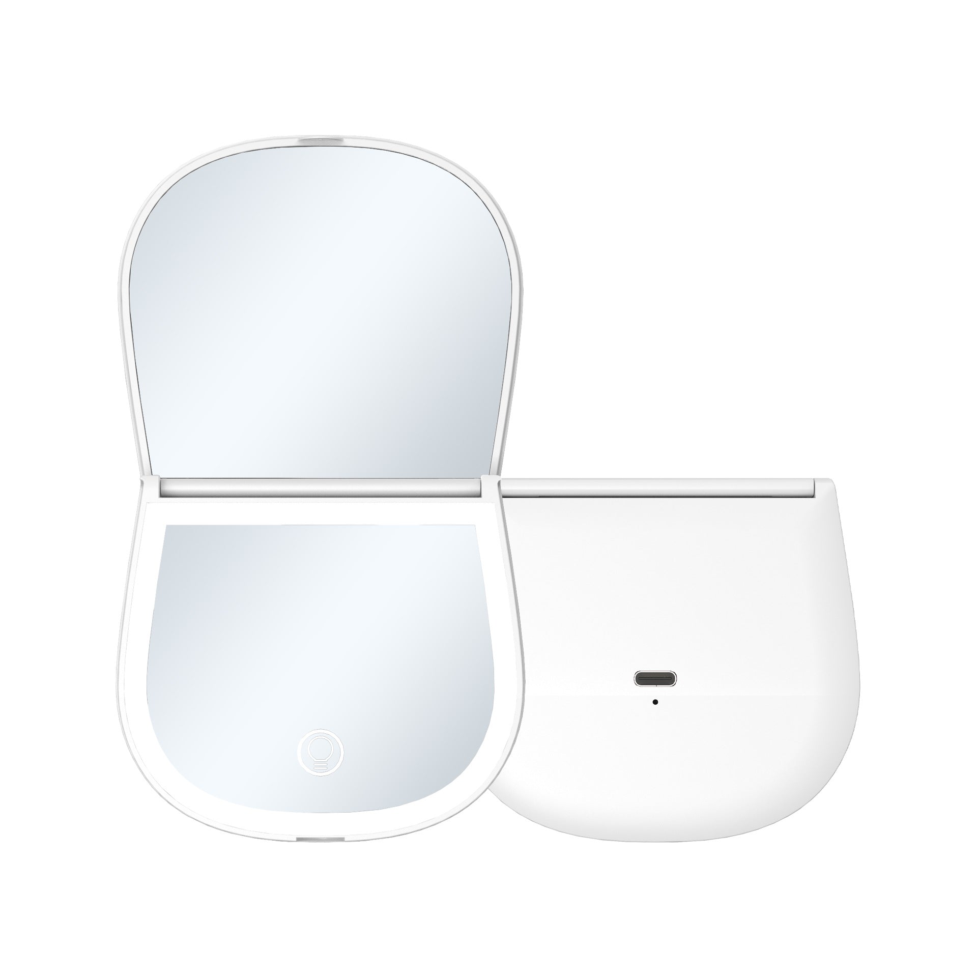 Led Makeup Mirror with Light 2x Magnifying Portable Portable Folding Gift Small Mirror