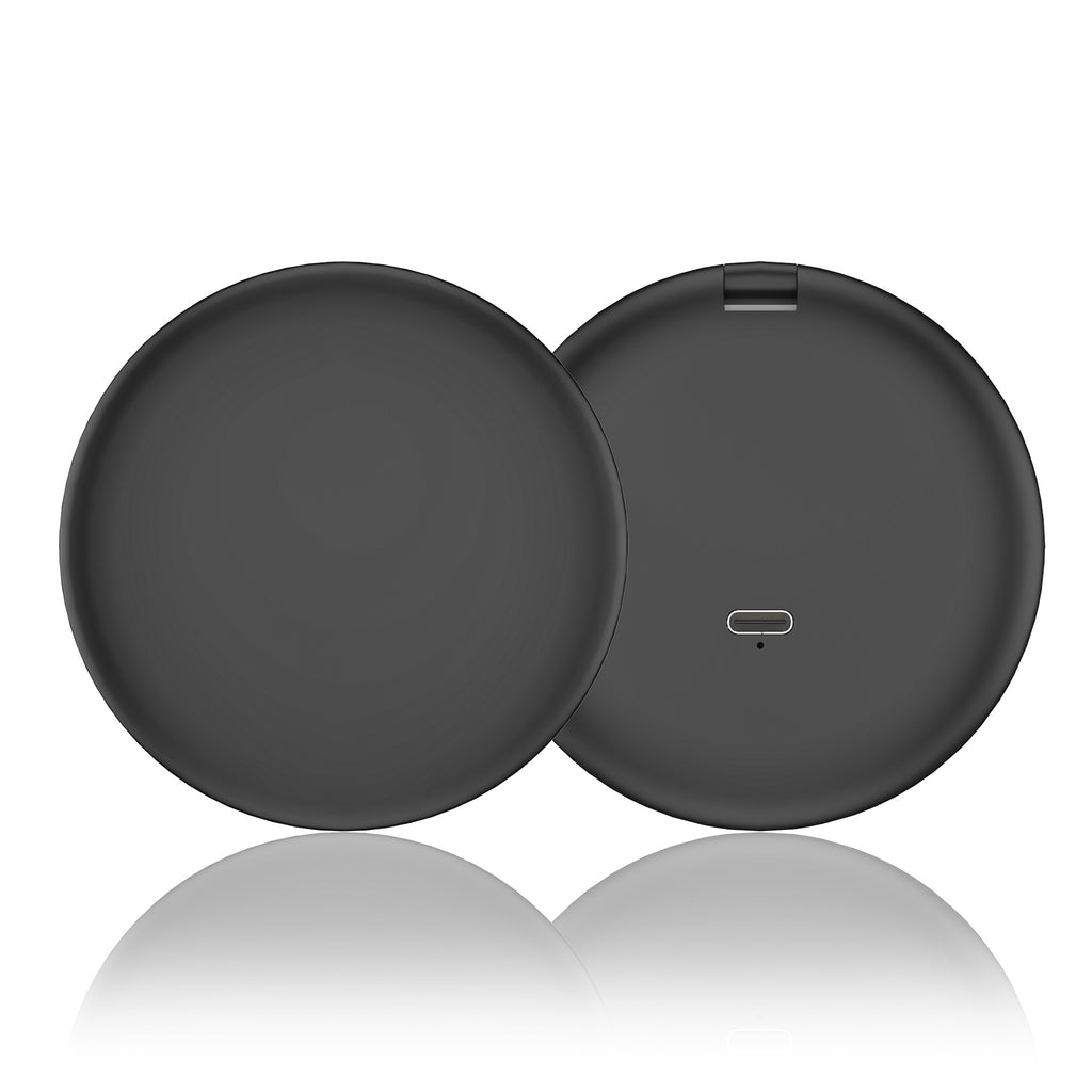 led Cosmetic Mirror Three-Color Luminous Round Portable Folding With Magnetic Suction Rechargeable Gift Small Mirror