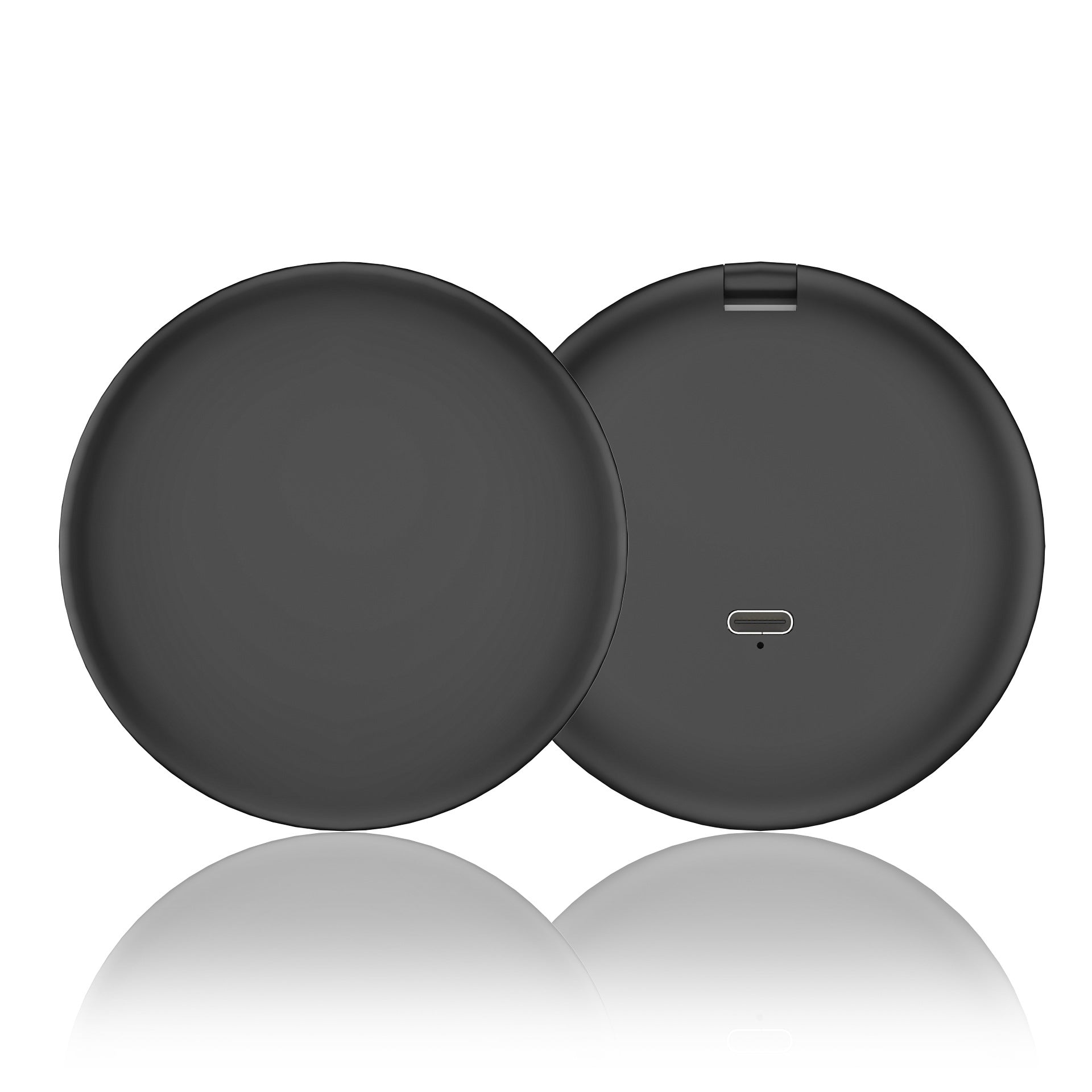 led Cosmetic Mirror Three-Color Luminous Round Portable Folding With Magnetic Suction Rechargeable Gift Small Mirror