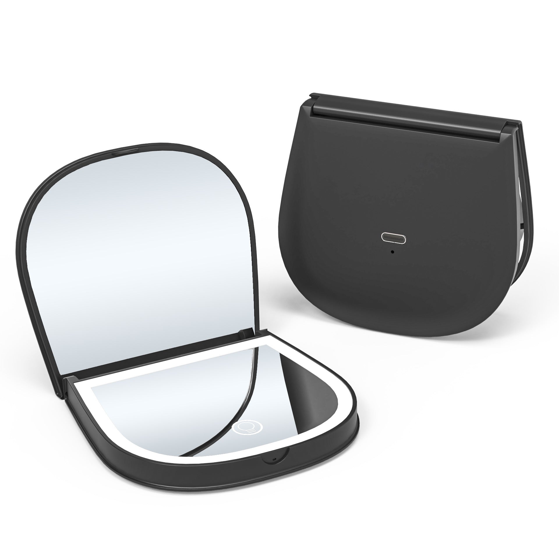 Led Makeup Mirror with Light 2x Magnifying Portable Portable Folding Gift Small Mirror