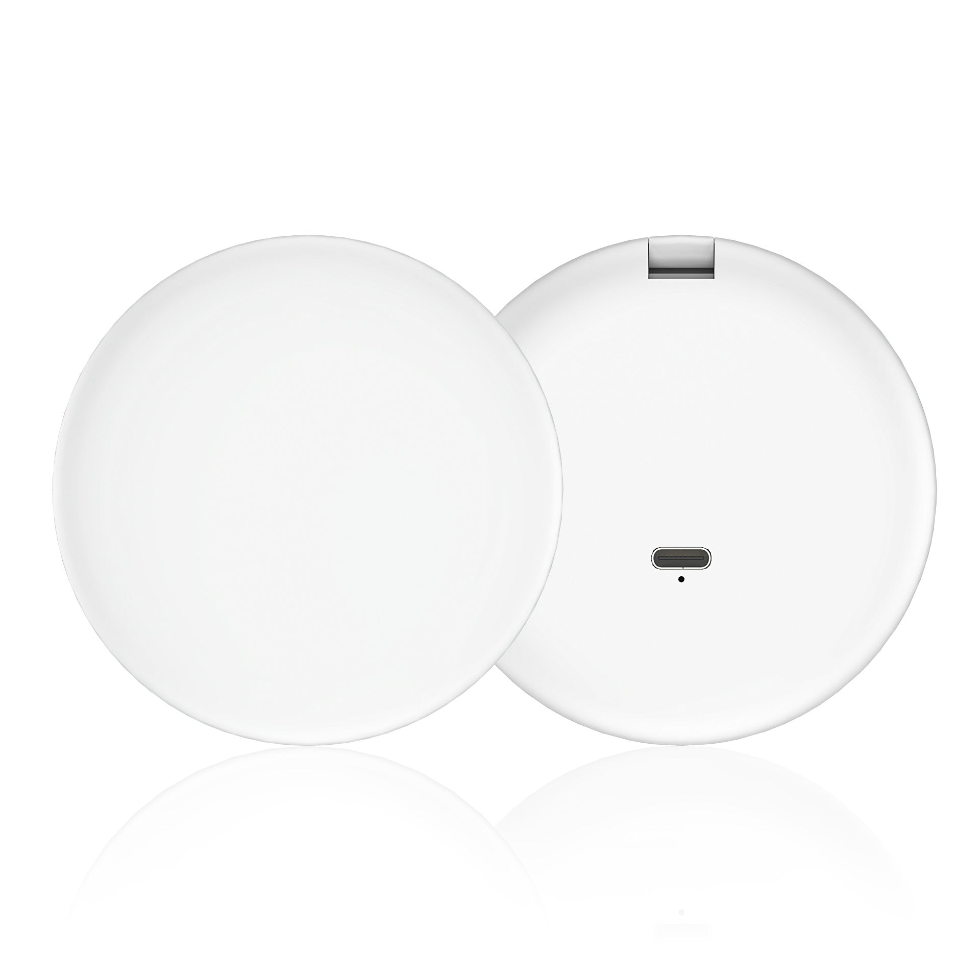 led Cosmetic Mirror Three-Color Luminous Round Portable Folding With Magnetic Suction Rechargeable Gift Small Mirror