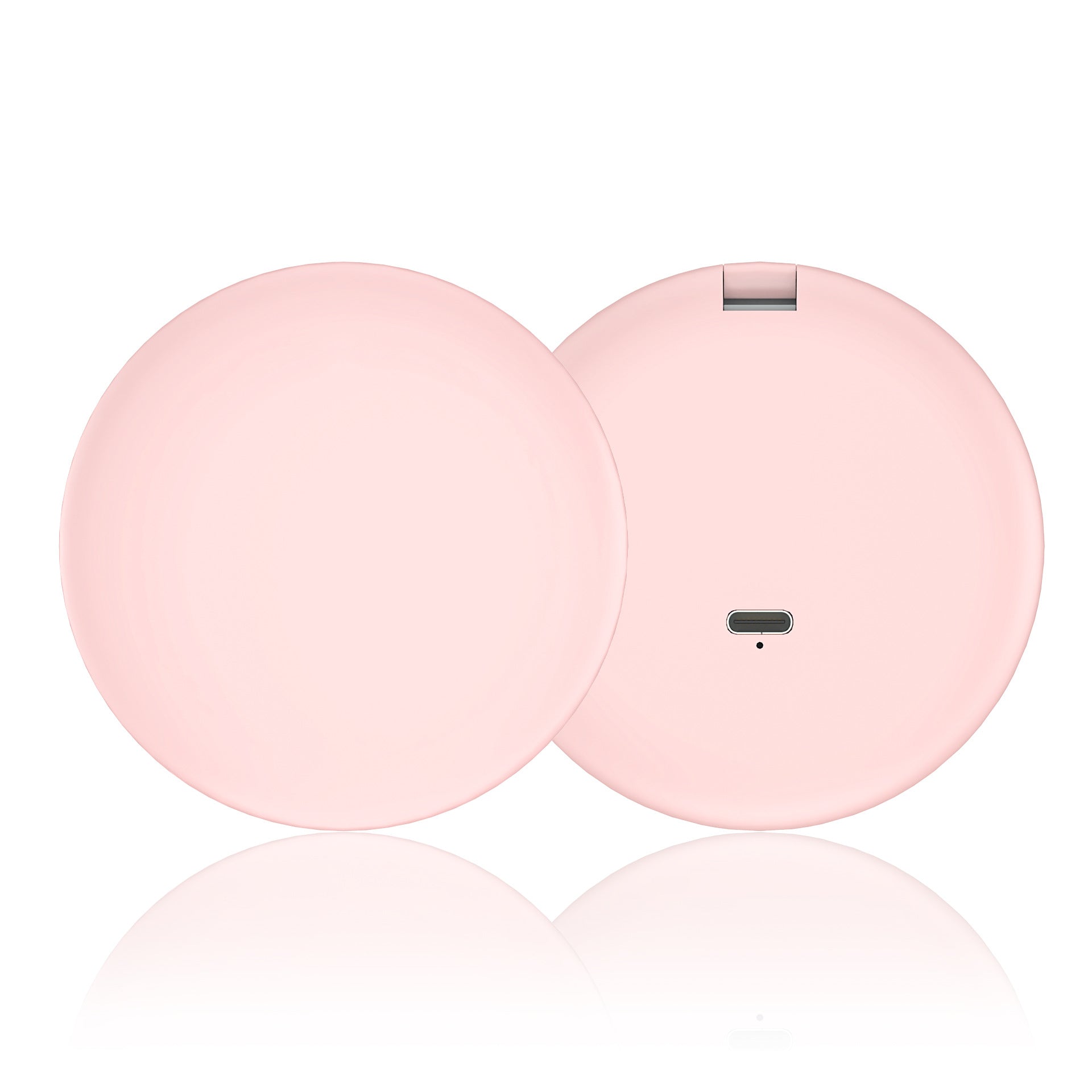 led Cosmetic Mirror Three-Color Luminous Round Portable Folding With Magnetic Suction Rechargeable Gift Small Mirror